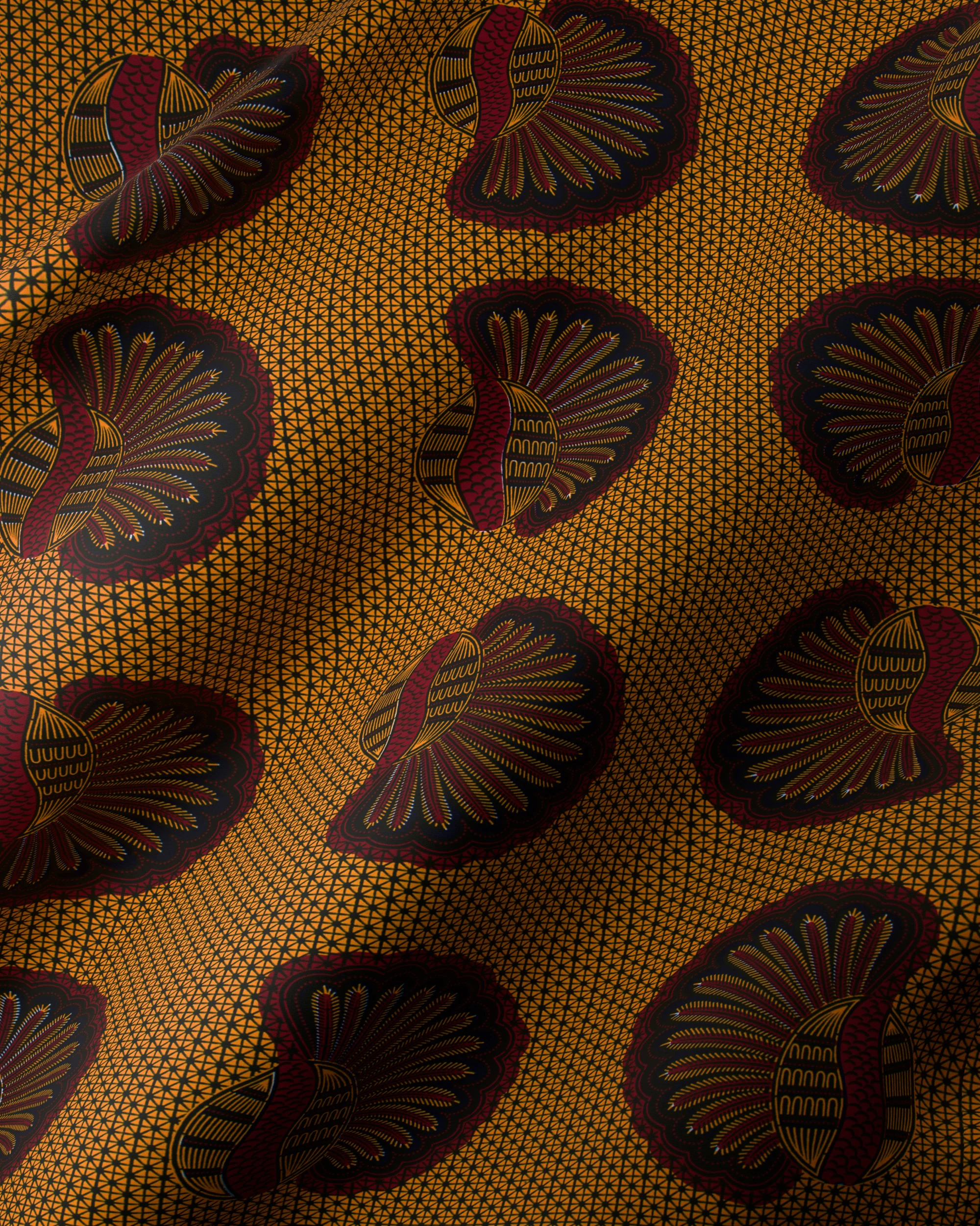 Wax Hollandais | VL00012.205 | Bunch of Bananas, Helmet, Kimba, Shell