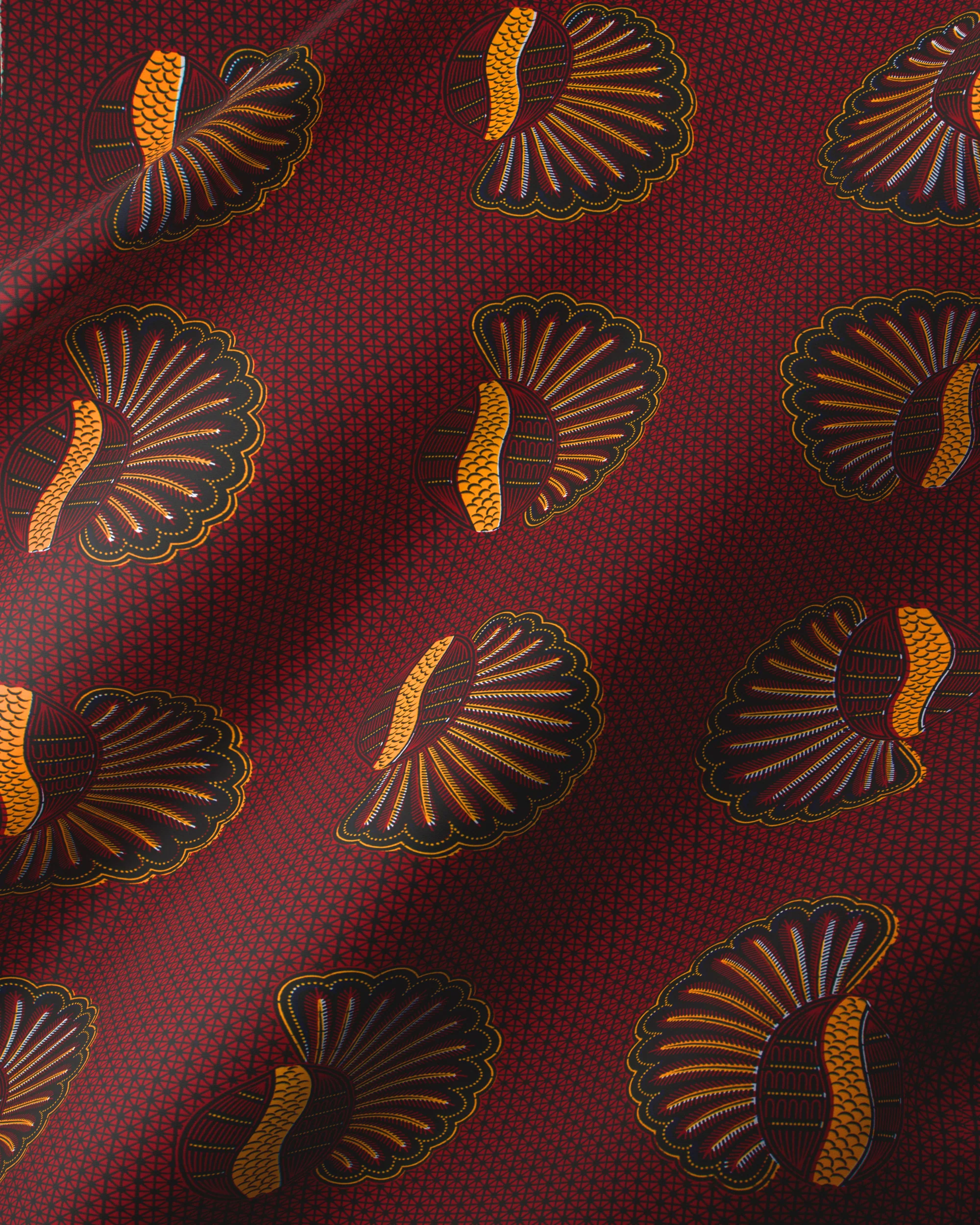 Wax Hollandais | VL00012.219 | Bunch of Bananas, Helmet, Kimba, Shell