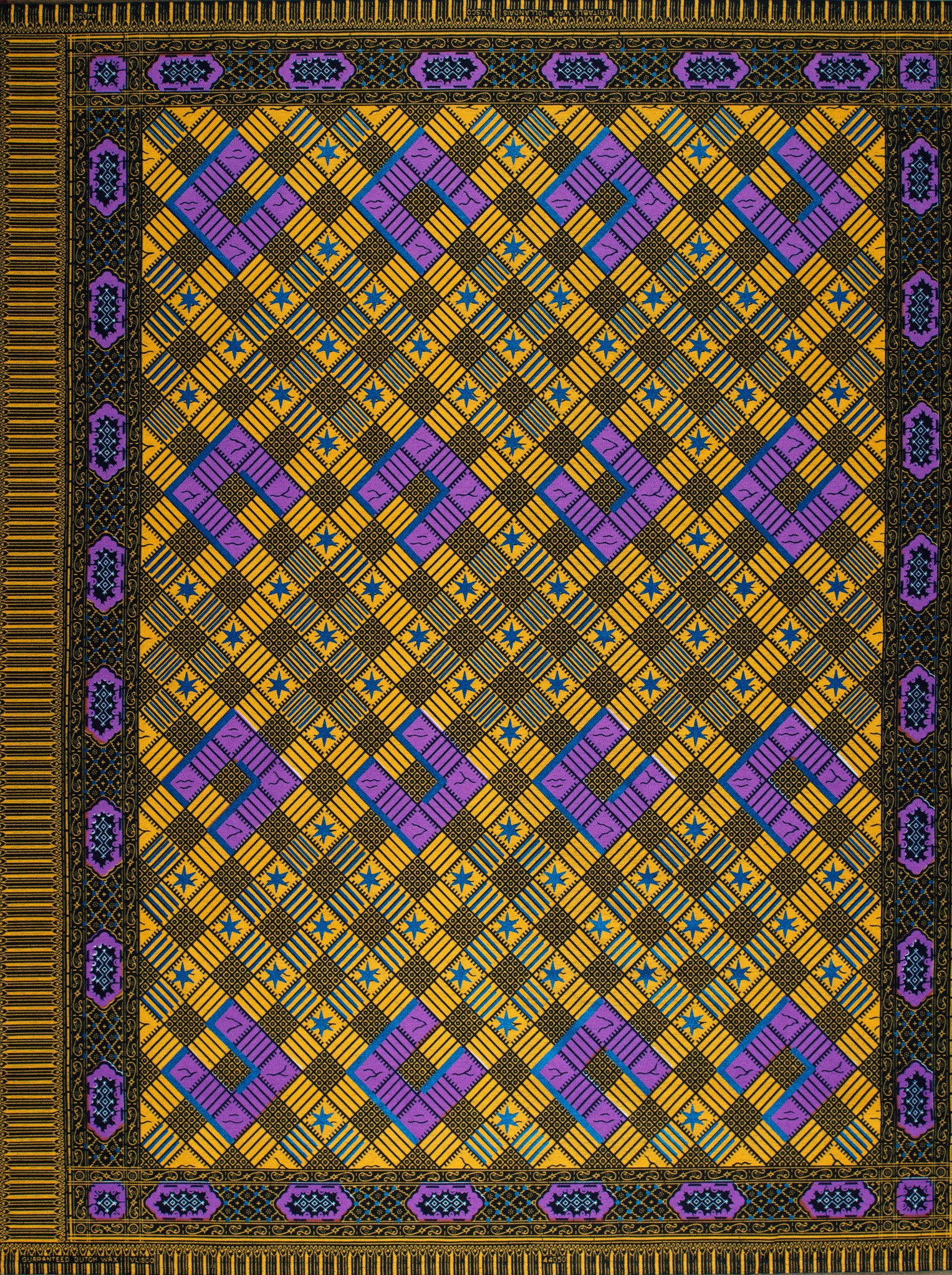 Wax Hollandais | VL44050.387 | Royal Blue Embellished - Image 4