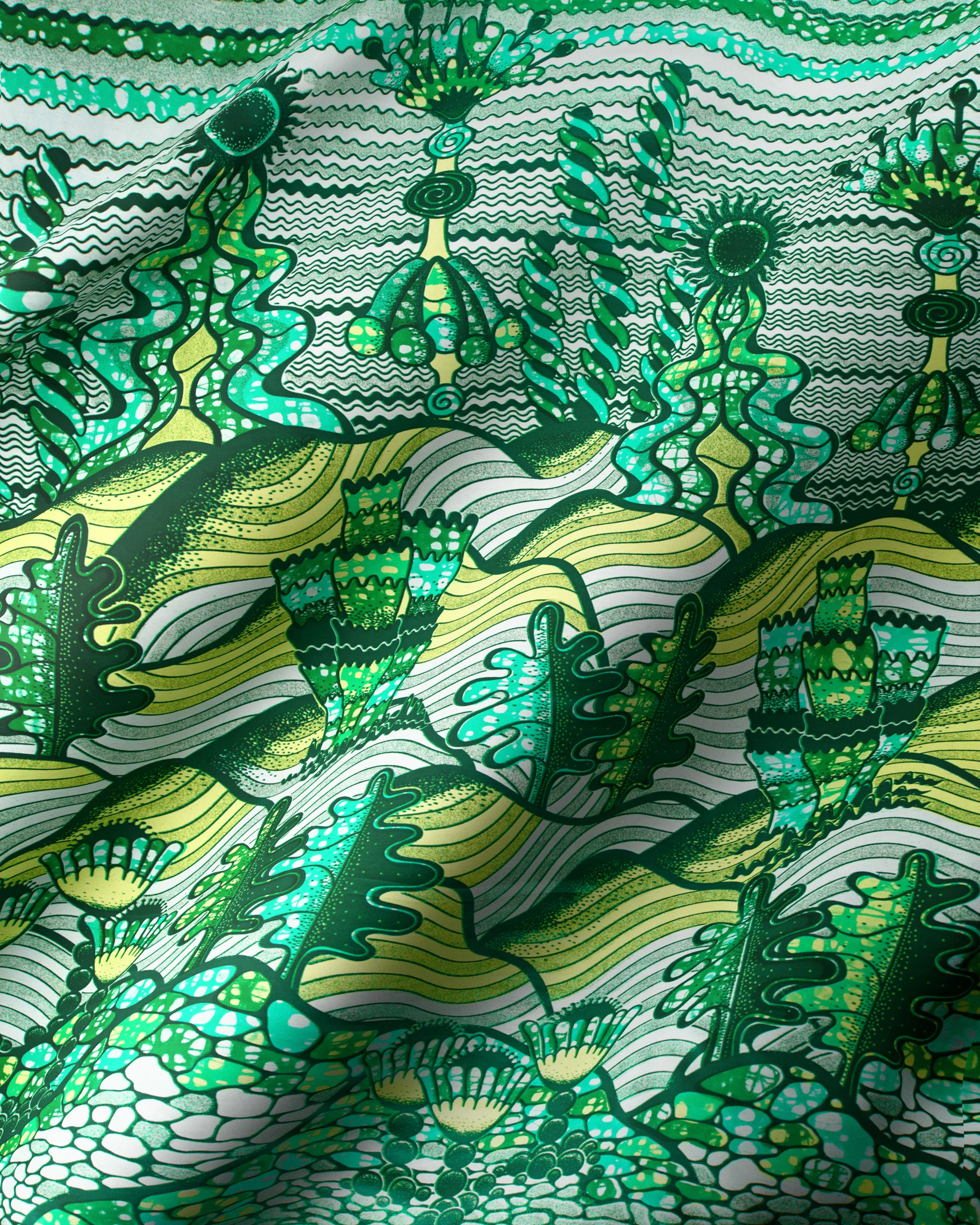 Grand Super-Wax | VLS7857.005 | Green Glitter Embellished