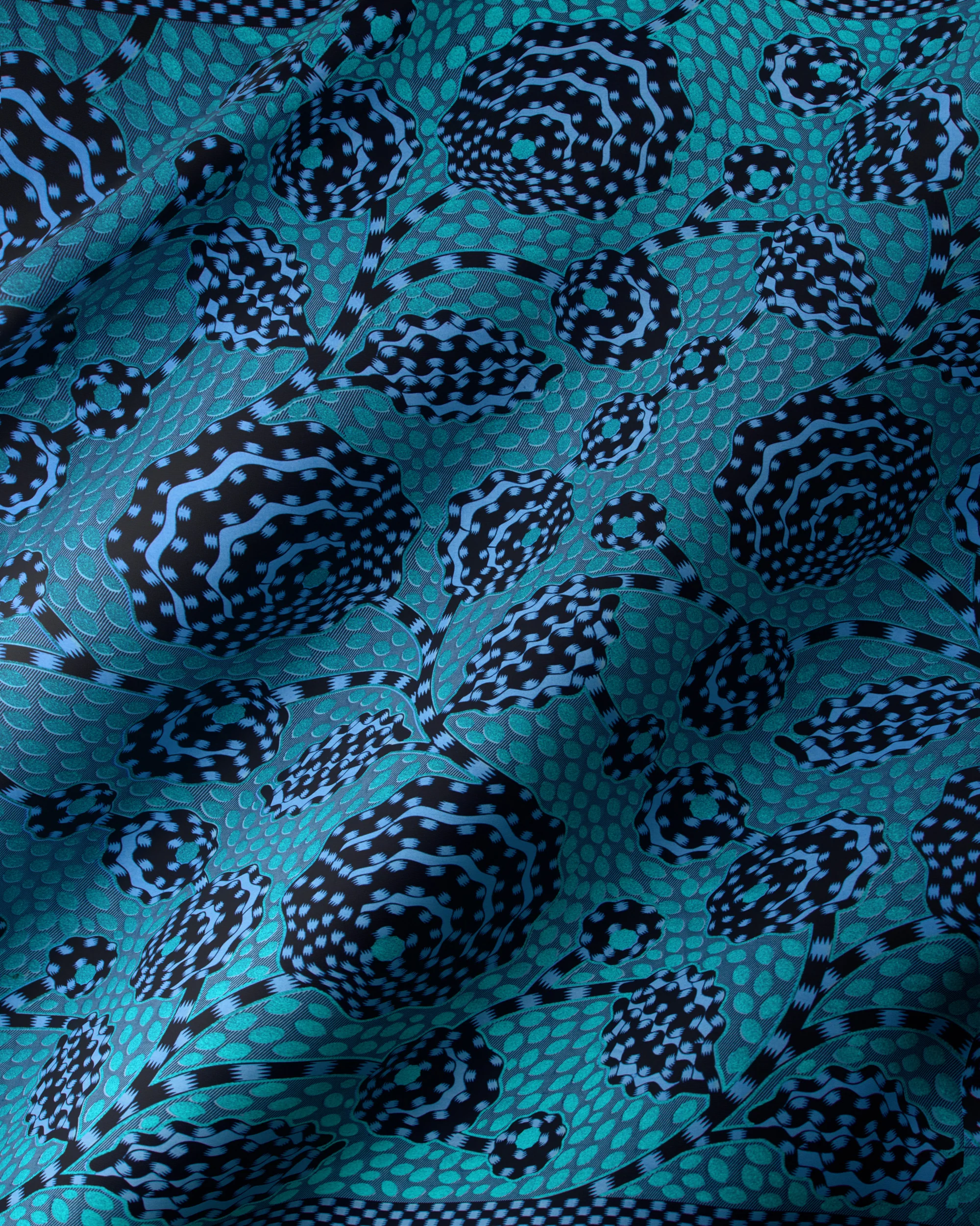 Wax Hollandais | VLW5069.001 | Blue Embellished
