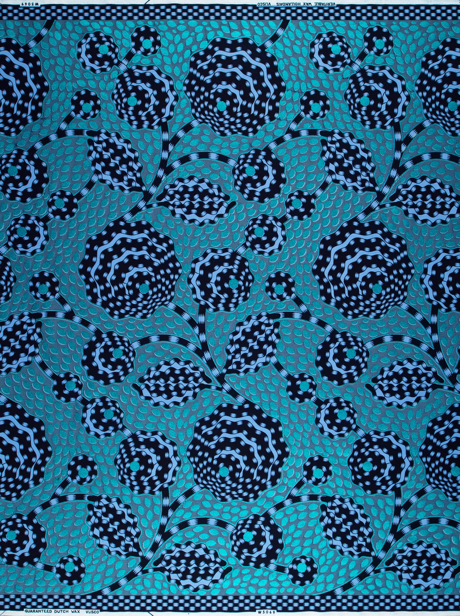 Wax Hollandais | VLW5069.001 | Blue Embellished - Image 4