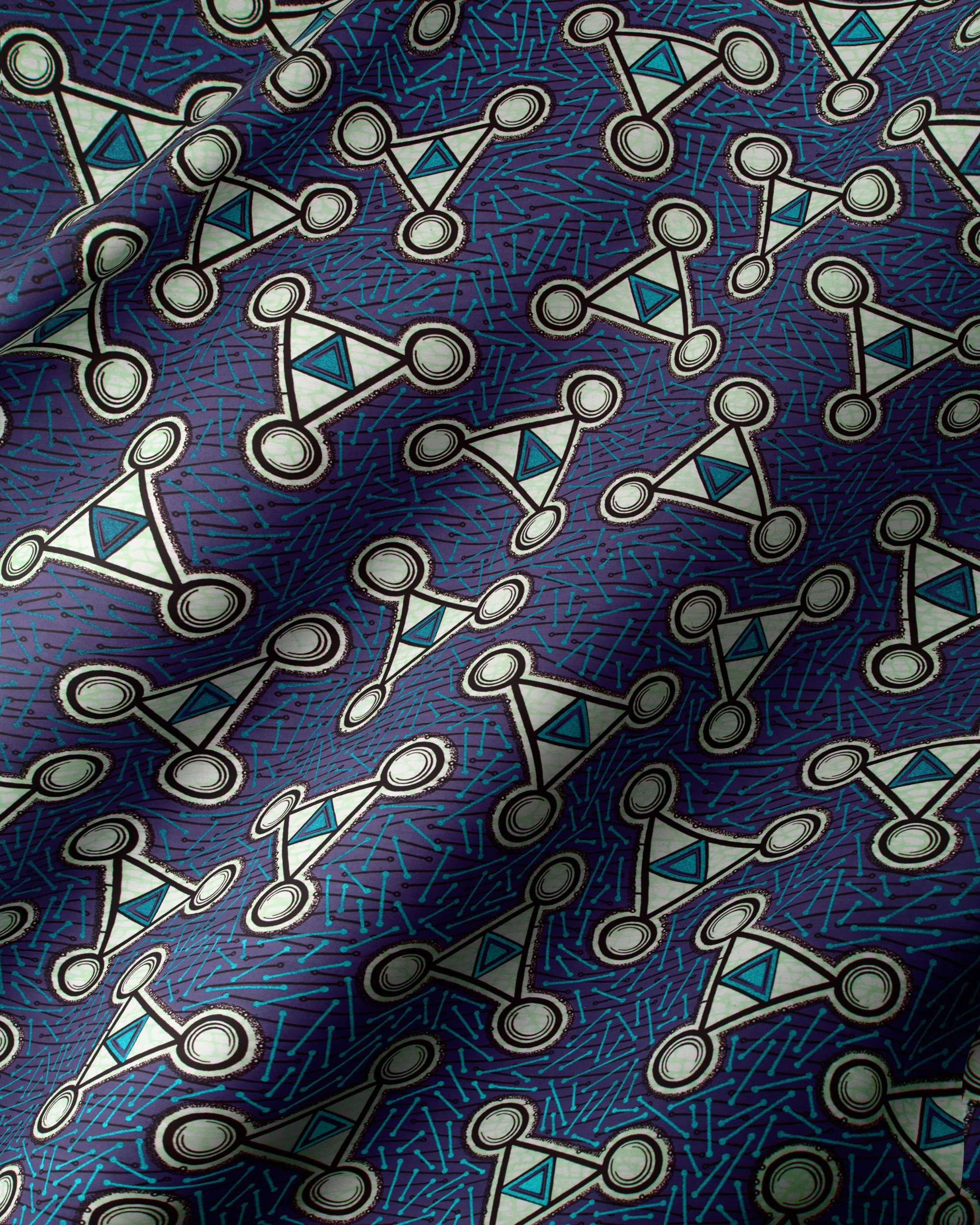 Wax Hollandais | VLW5502.006 | Blue Embellished
